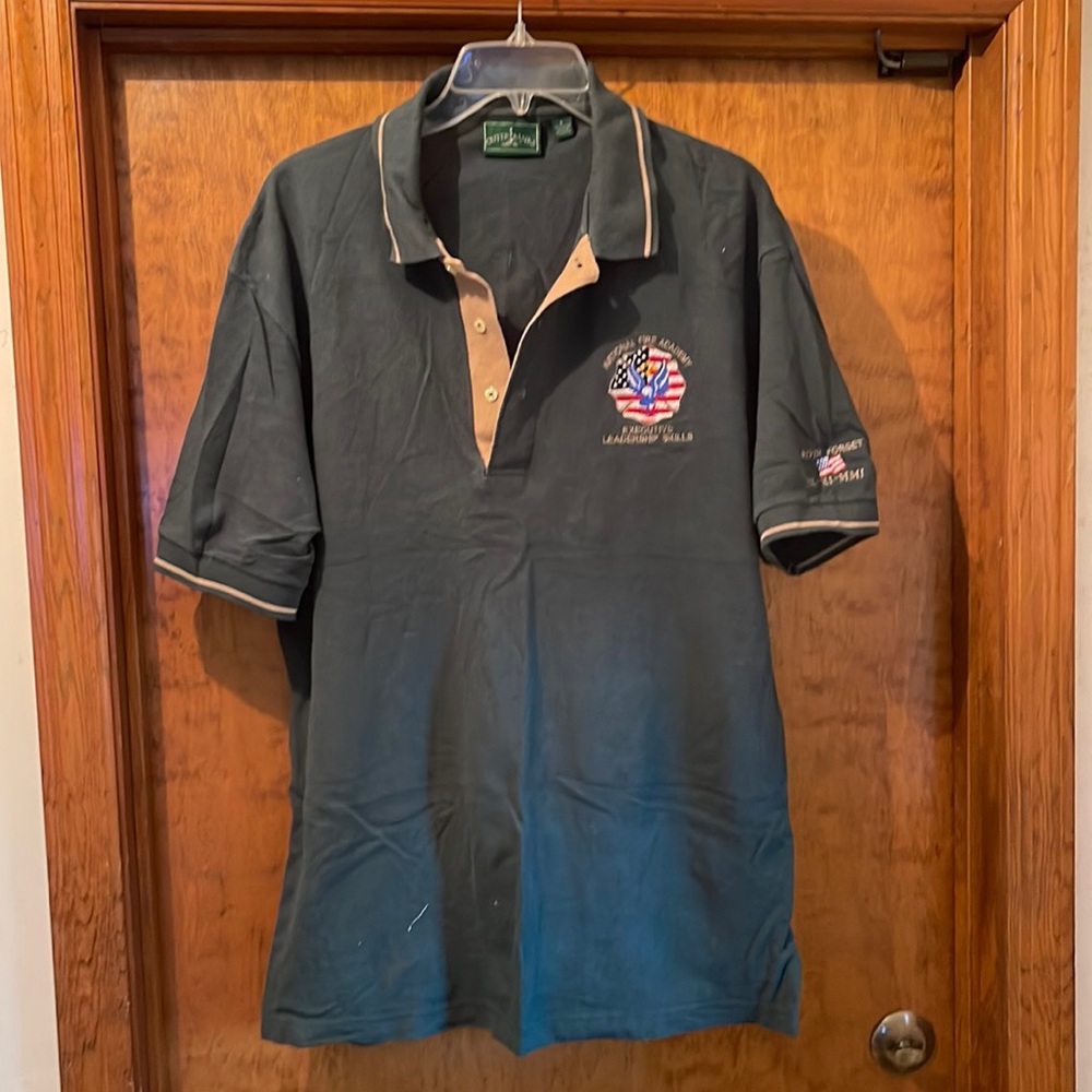 National Fire Academy staff shirt Large embroidered 9/11 memorial